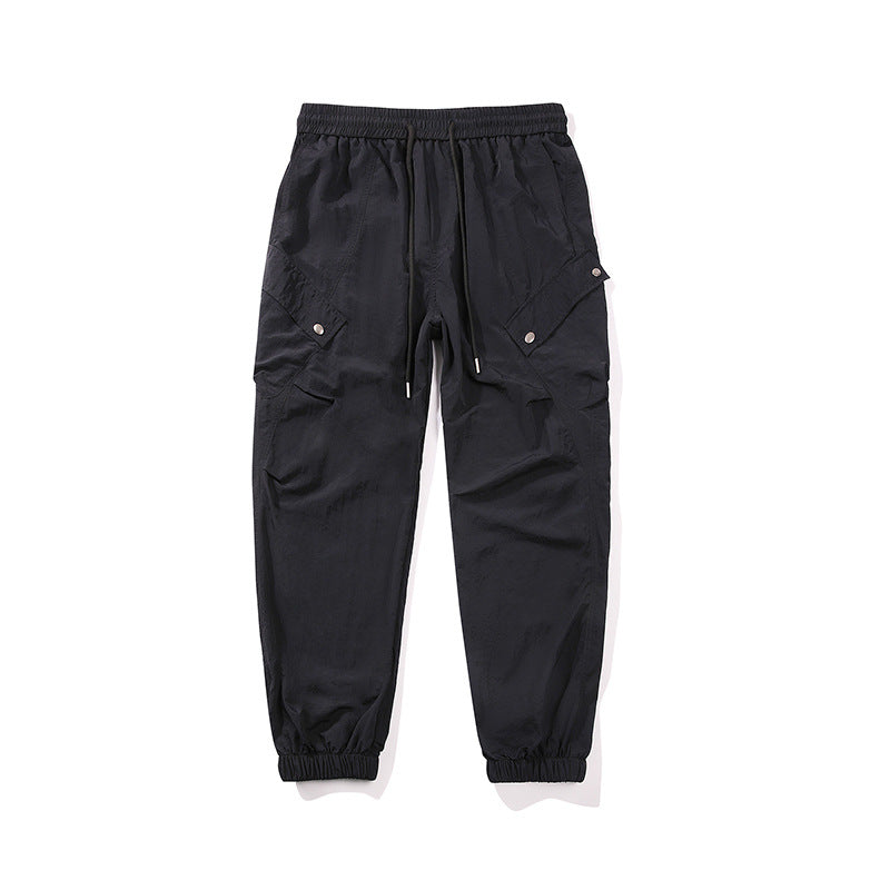 Men's utilitarian cargo jogger pants with drawstring waistband, multiple pockets, and elastic ankle cuffs Mune Fashion
