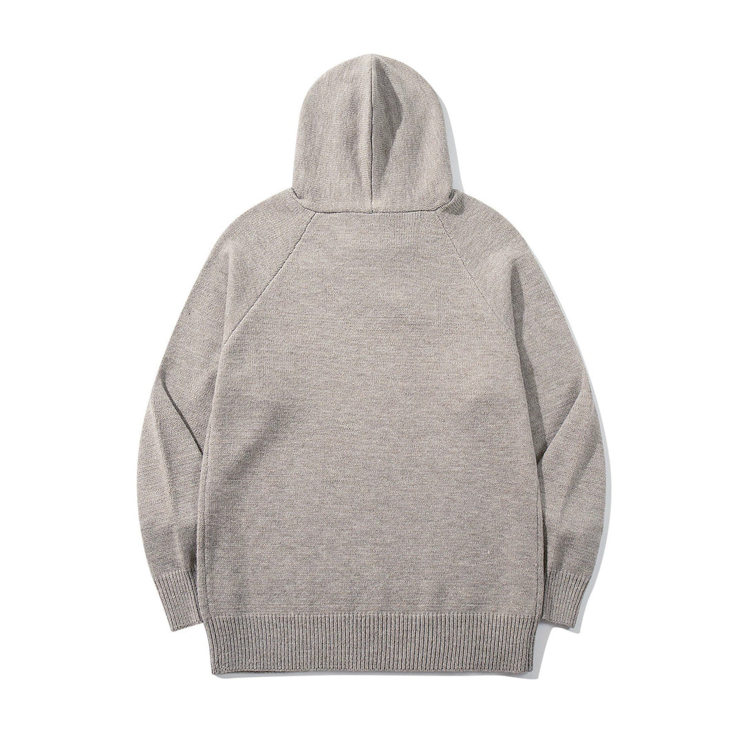 Unisex knit hoodie with raglan sleeves and wide ribbed hem Mune Fashion