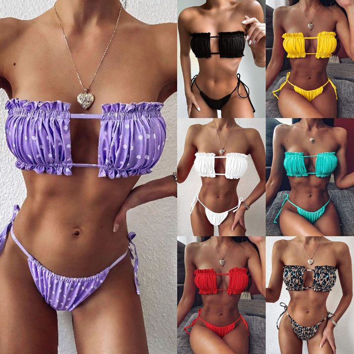 Ladies Bandeau Bikini with voluminous ruffle details Mune Fashion