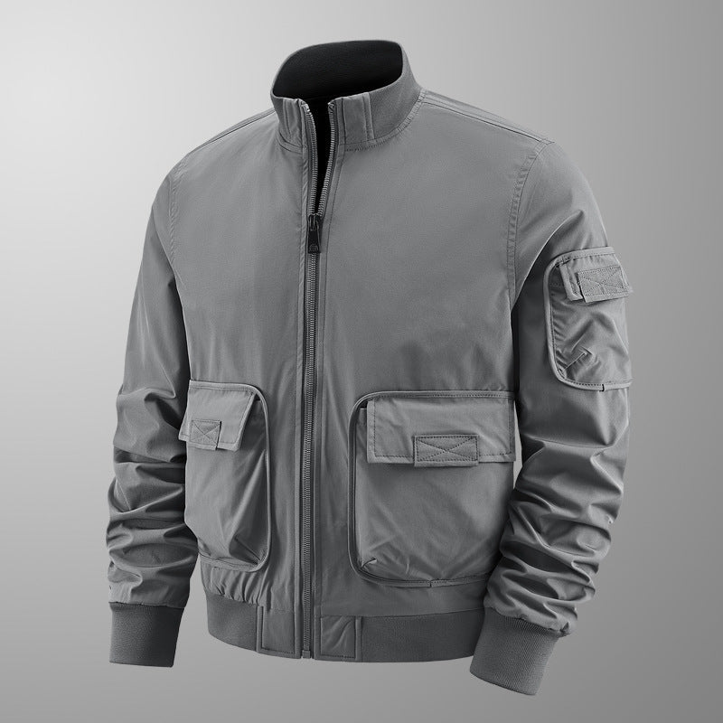 Men's lightweight transitional jacket with many pockets Mune Fashion