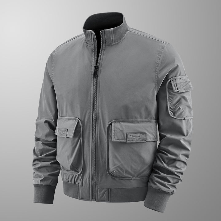 Men's lightweight transitional jacket with many pockets Mune Fashion
