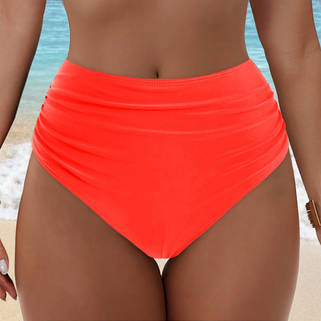 Women High-Cut Bikini Bottom with Ruffle Details Mune Fashion
