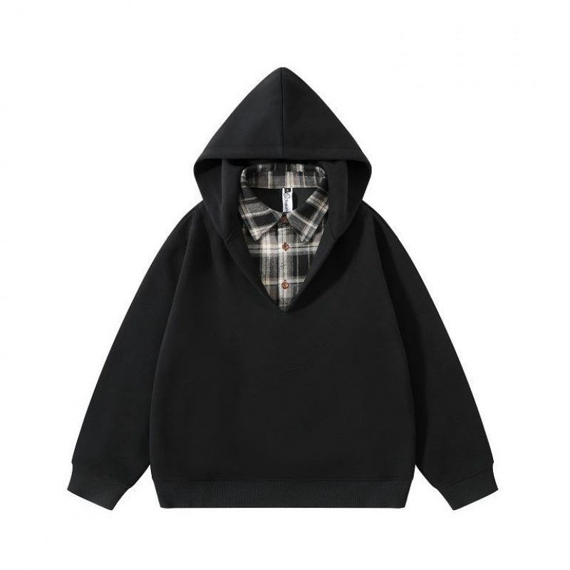 Unisex Oversize Hoodie with integrated shirt collar in layering look Mune Fashion