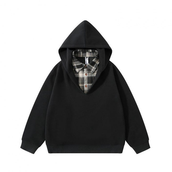 Unisex Oversize Hoodie with integrated shirt collar in layering look Mune Fashion
