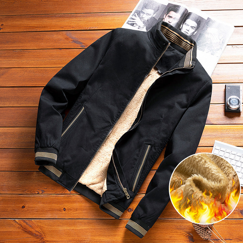 Men's Windproof Casual Bomber Jacket with Thermo Teddy Lining Mune Fashion