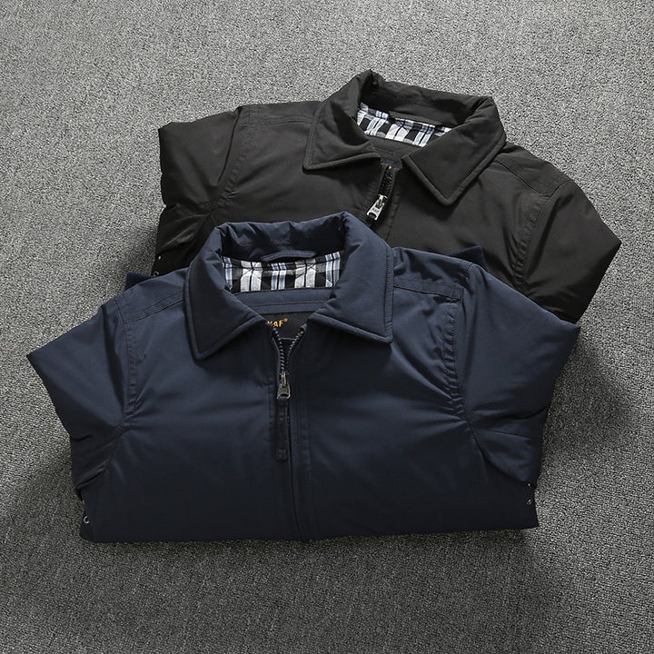Men's transitional jacket in Harrington style with quilted lining and ribbed cuffs Mune Fashion