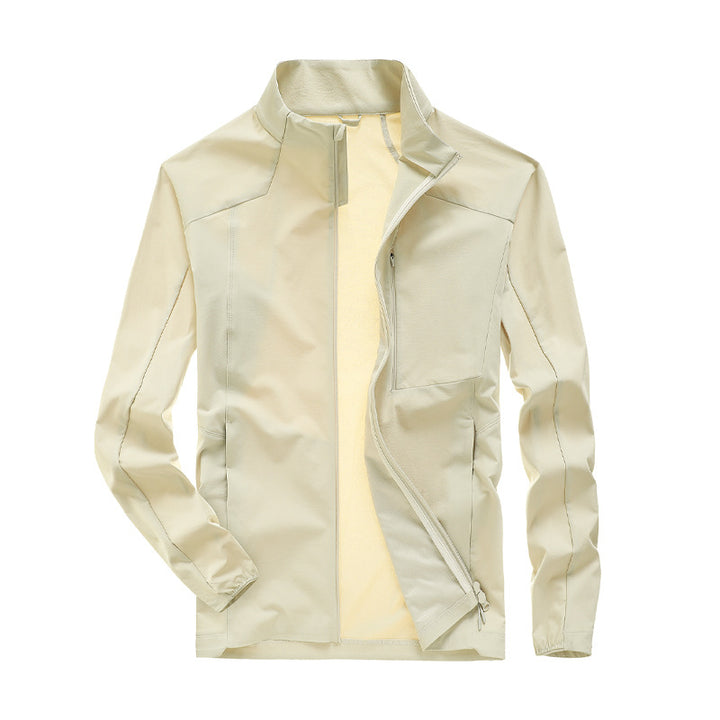 Men's Technical Softshell Jacket with High Stand-Up Collar, Breathable Membrane & Minimalist Zipper Pockets Mune Fashion