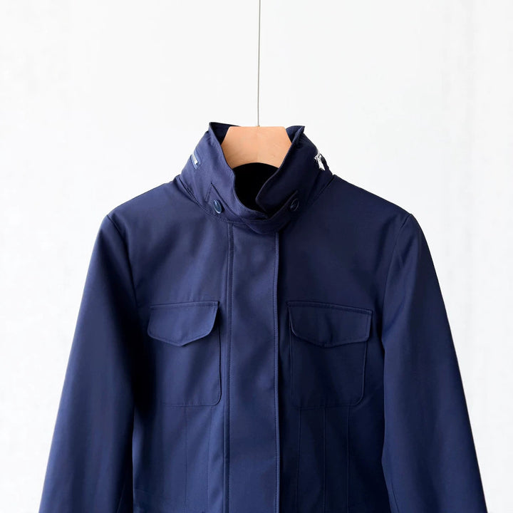 Women modern utility jacket with high collar Mune Fashion