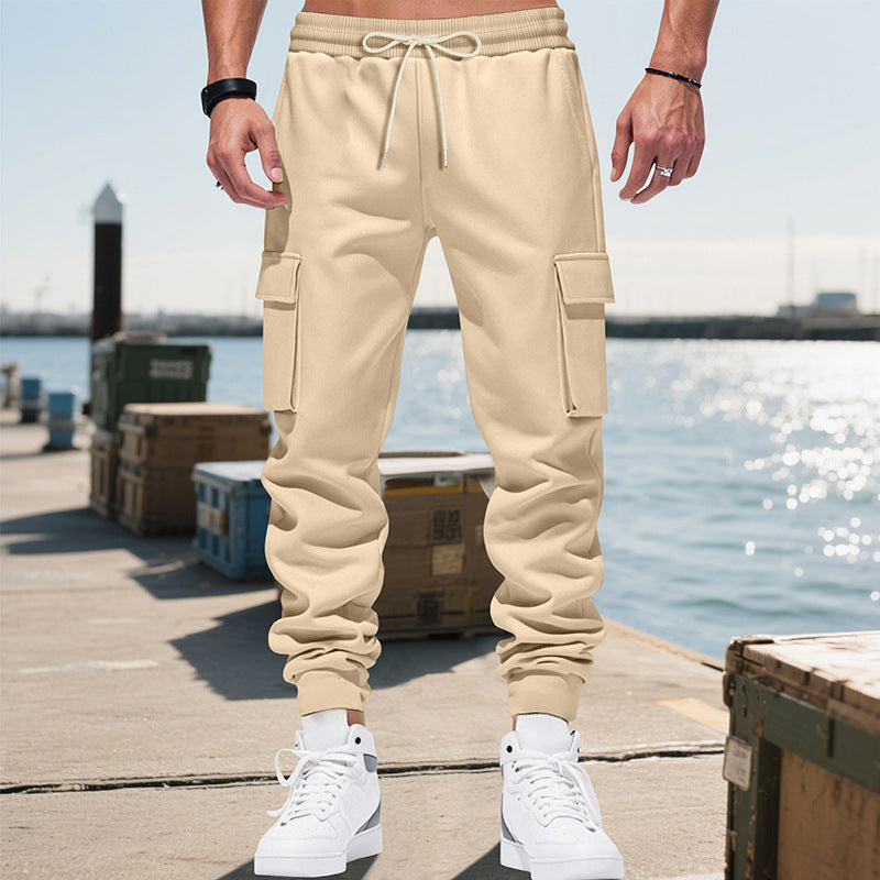 Men's Cargo Jogging Pants with multiple cargo pockets and elastic waistband Mune Fashion