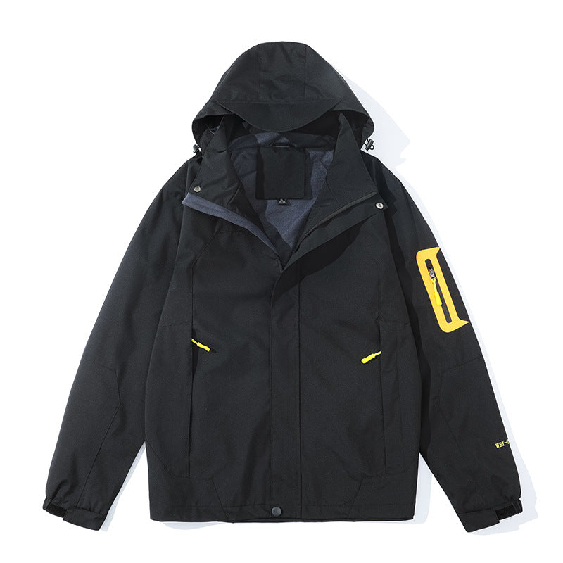 Men's lightweight softshell hoodie with fleece lining and arm pocket Mune Fashion