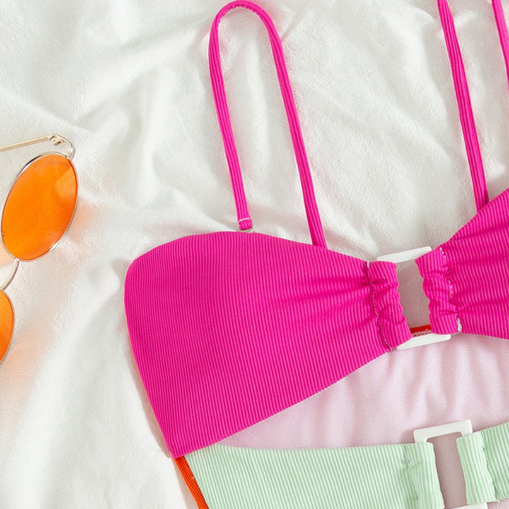 Women Cut-Out Bikini with fashionable color change Mune Fashion