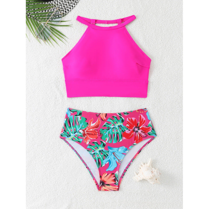 Women's bikini set with high-cut briefs and trendy crop top Mune Fashion