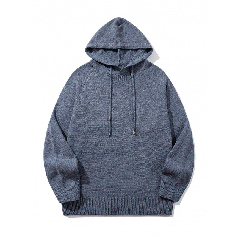 Unisex Oversize Knit Hoodie with Raglan Sleeves and Ribbed Cuffs Mune Fashion