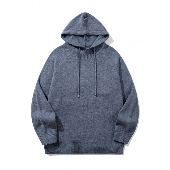 Unisex Oversize Knit Hoodie with Raglan Sleeves and Ribbed Cuffs Mune Fashion