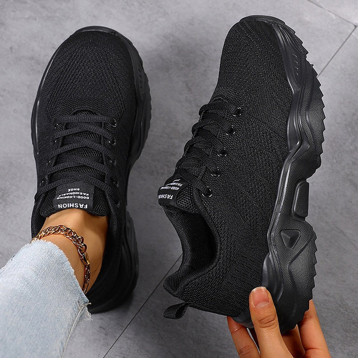 Women's urban knitted sneakers with elastic shaft, robust tread sole, and cushioned comfort footbed Mune Fashion