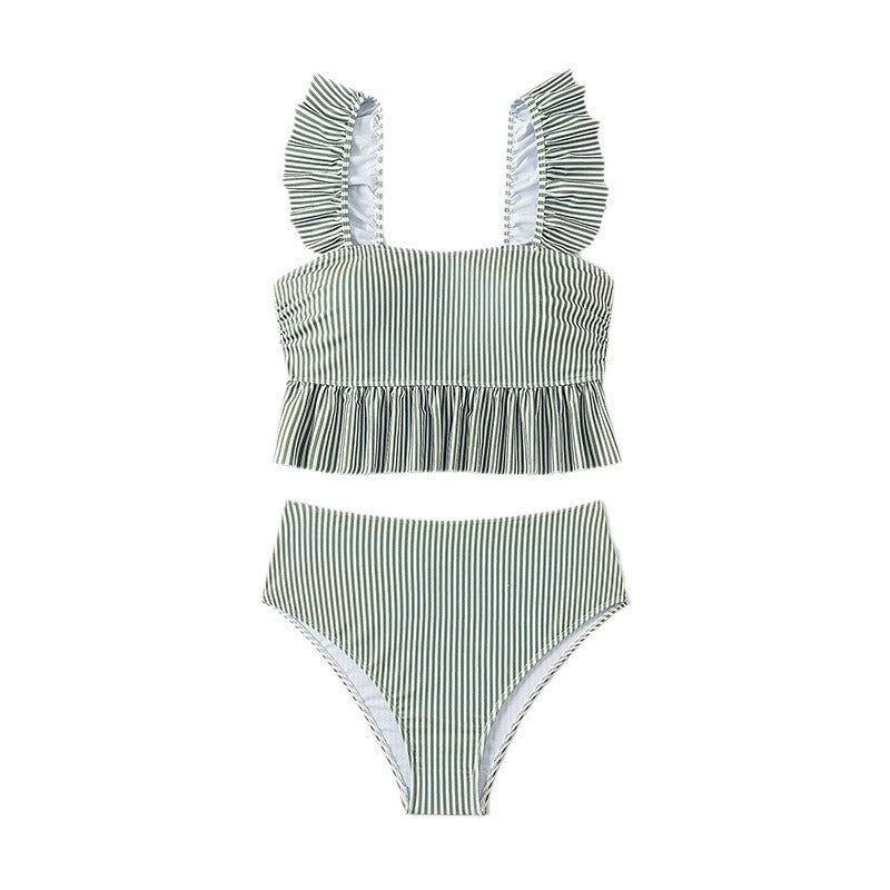Women's Crop Top Bikini Set with Ruffle Details Mune Fashion