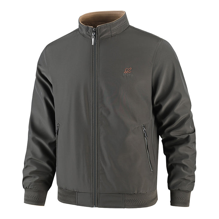 Men's Stylish Casual Jacket with High Stand Collar and Practical Pockets Mune Fashion