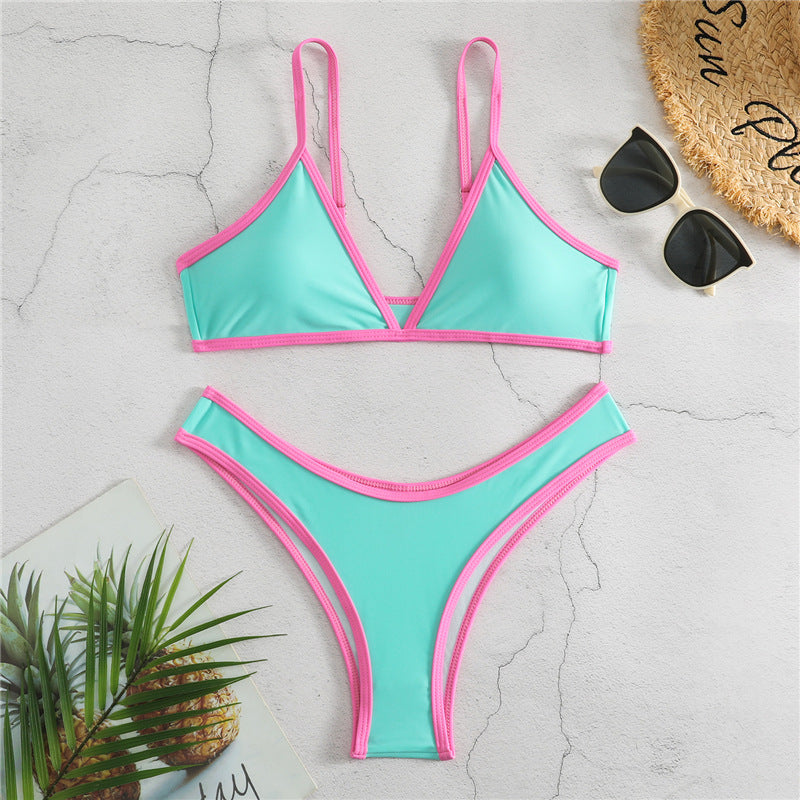 Ladies bikini set with sporty cut and trendy contrast details Mune Fashion