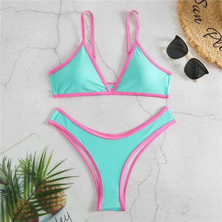 Ladies bikini set with sporty cut and trendy contrast details Mune Fashion
