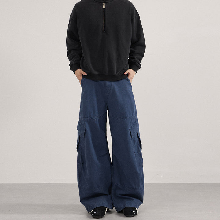 Men's baggy cargo pants in utility style with a low waist and extra wide leg Mune Fashion