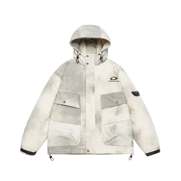Men's Padded Parka Jacket with Hood and Utility Pockets Mune Fashion