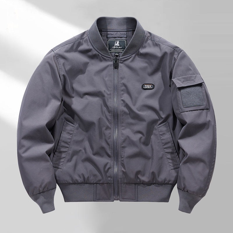 Men's short aviator-style jacket with multifunctional arm pocket Mune Fashion
