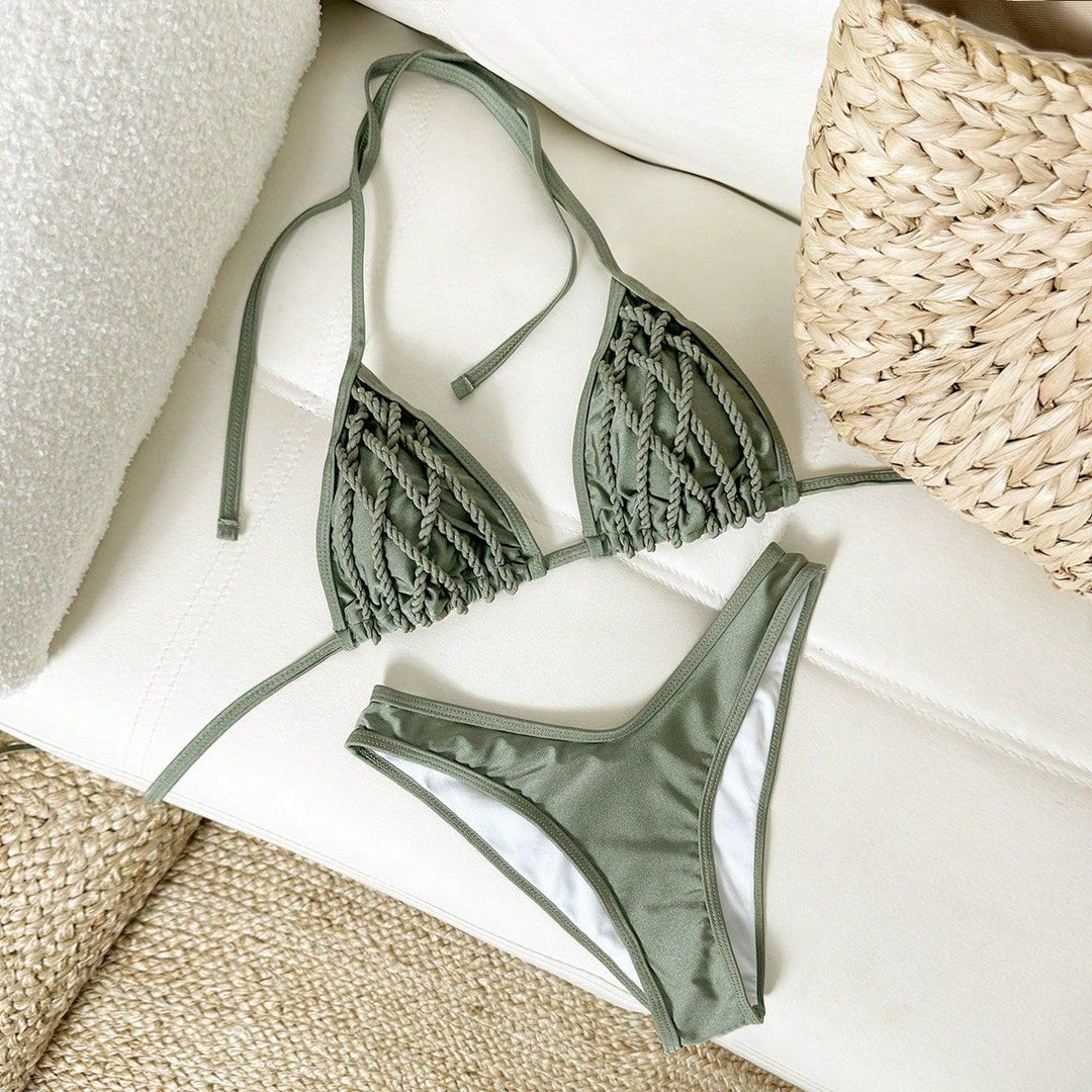 Women braided triangle bikini Mune Fashion