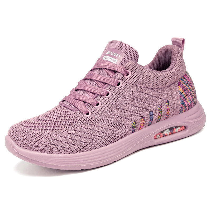 Women's breathable knit sneakers with visible air chamber cushioning and padded comfort insole Mune Fashion