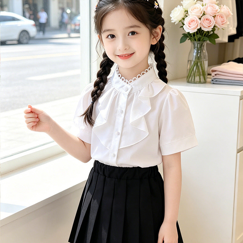 Girls blouse with ruffle details Mune Fashion