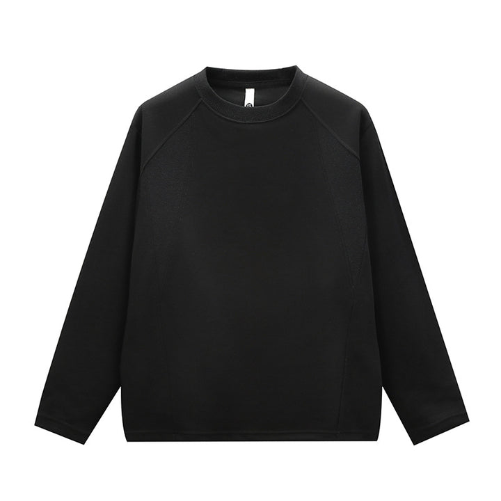 Unisex Minimalist Round Neck Sweatshirt with Raglan Sleeves Mune Fashion