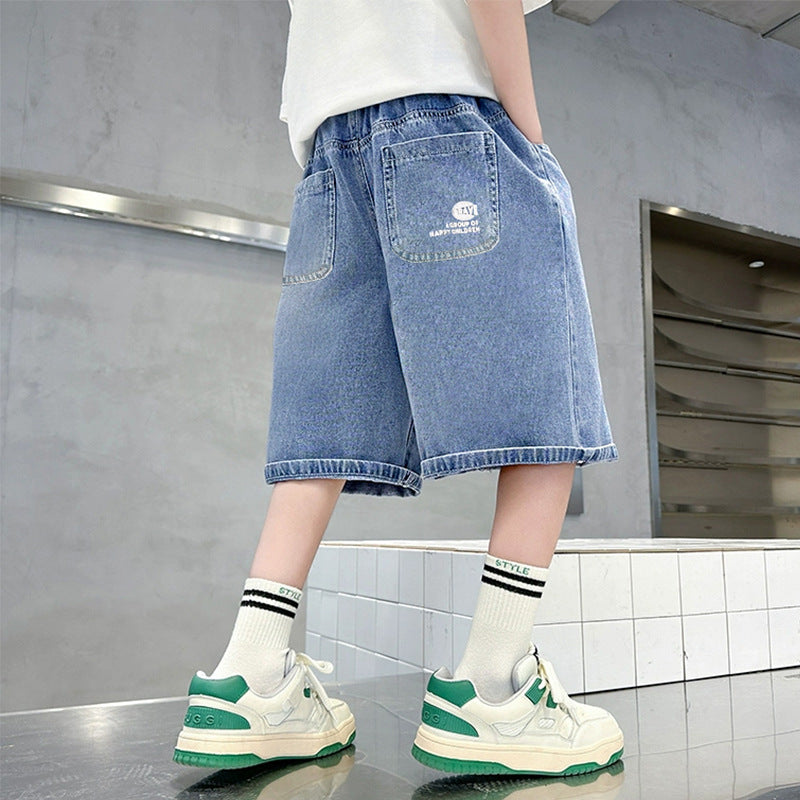 Unisex casual denim shorts with wide cut Mune Fashion
