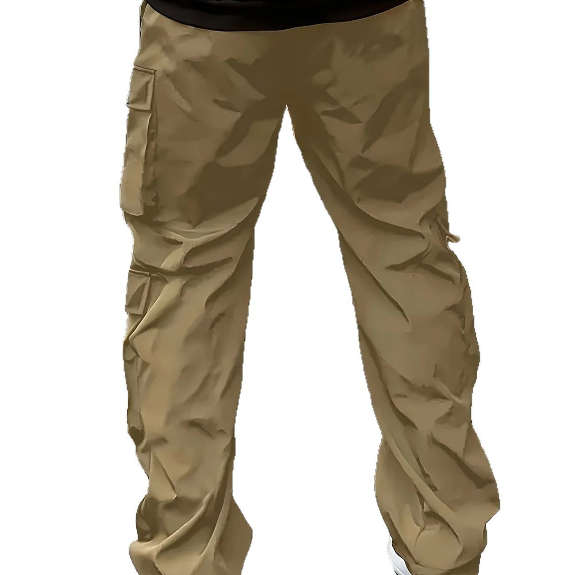 Men's Wide Cargo Jogging Pants with Multifunctional Pockets, Zipper Detail and Drawstring Waist Mune Fashion
