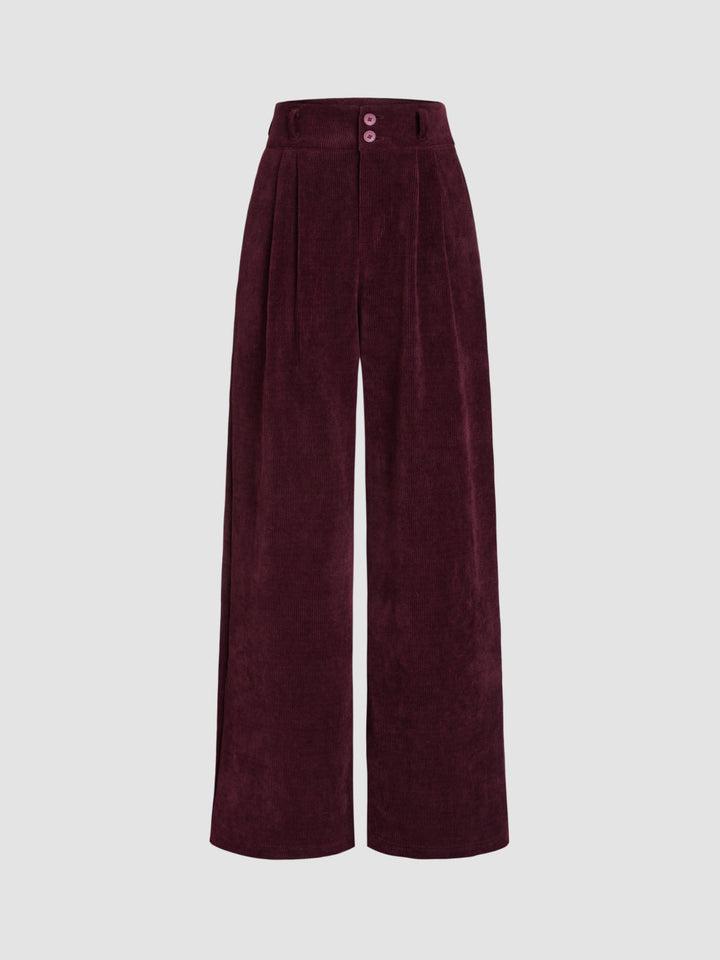 Women's Elegant and Wide Cut Cord Pants Mune Fashion
