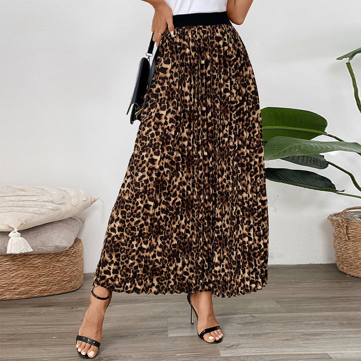 Women’s maxi skirt with leopard print and elastic waistband Mune Fashion