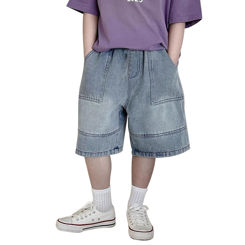 Unisex casual denim shorts with high waist Mune Fashion