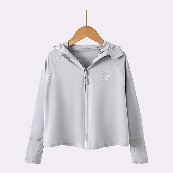 Girl lightweight sun jacket with hood Mune Fashion