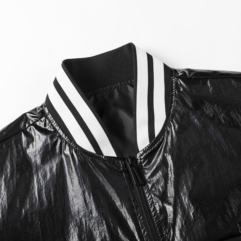 Men's Stylish Transitional Jacket with High-Shine Outer Material Mune Fashion
