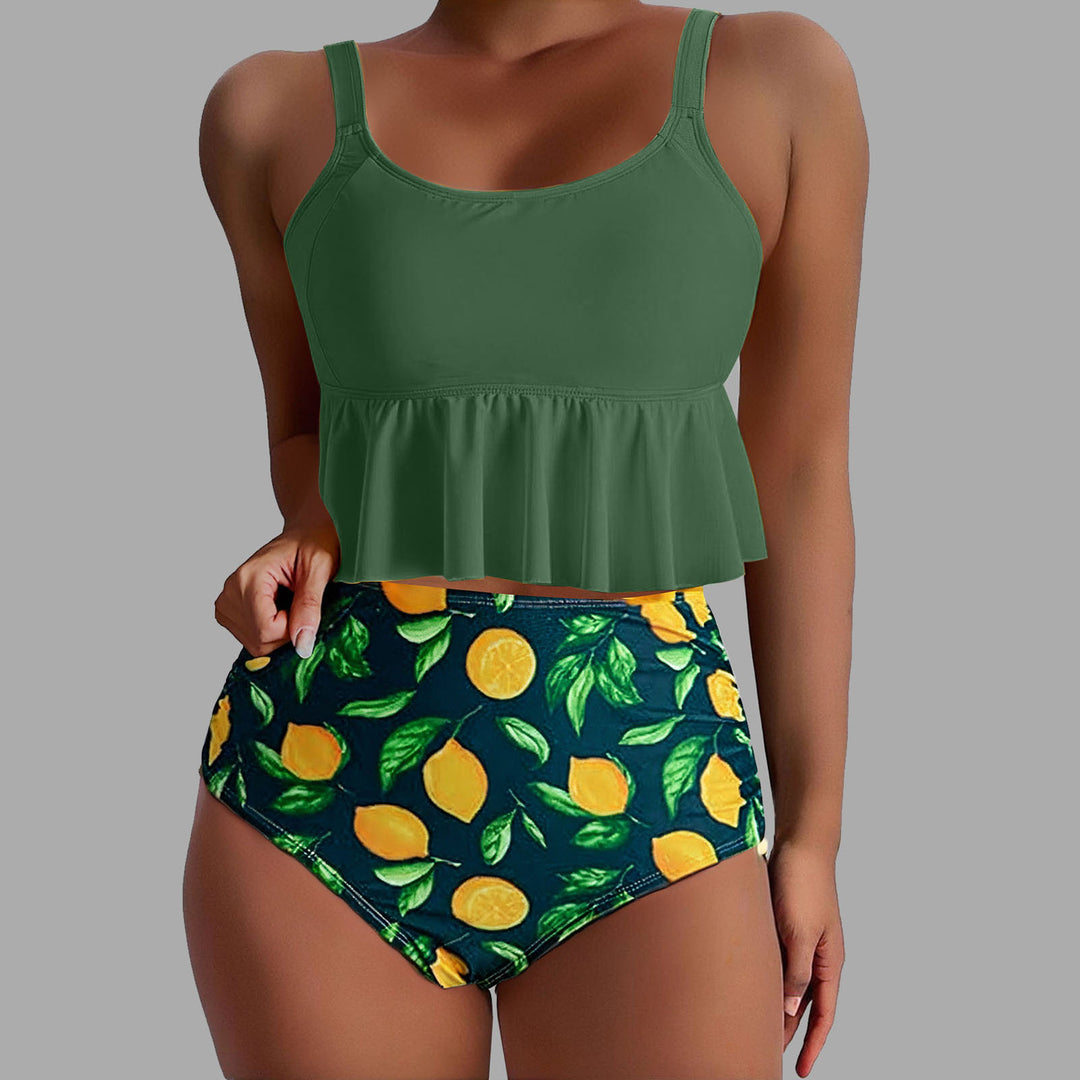 Damen Tankini-Set mit floralen Akzenten und Rüschen Echo Archiv