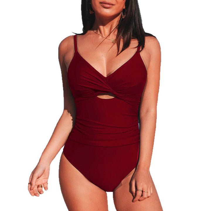 Women's One-Piece Swimsuit with Innovative Knot Detail Mune Fashion
