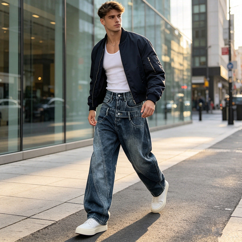 Women Oversized Jeans Mune Fashion