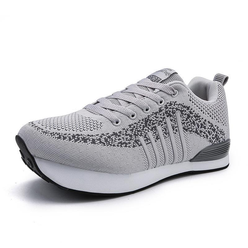 Unisex nan urban runner with wedge-shaped memory foam sole and seamless knitted upper Mune Fashion