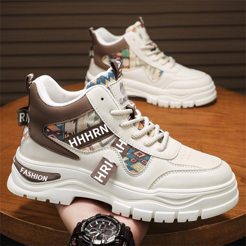 Men's Platform Sneaker with Ethno Fabric Inserts Mune Fashion