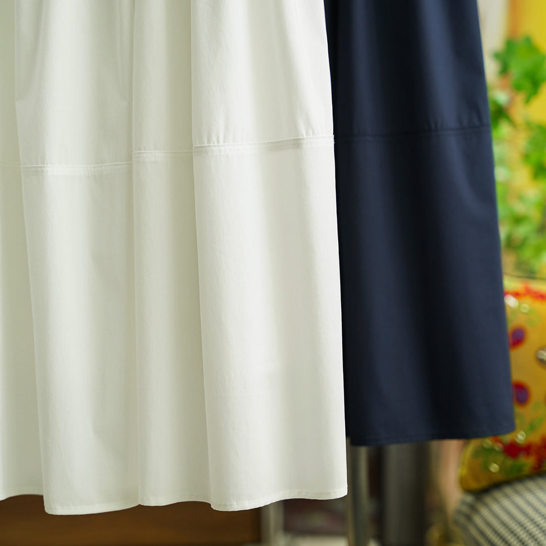 Women's Flowing Midi Skirt with Gathered Waist Mune Fashion