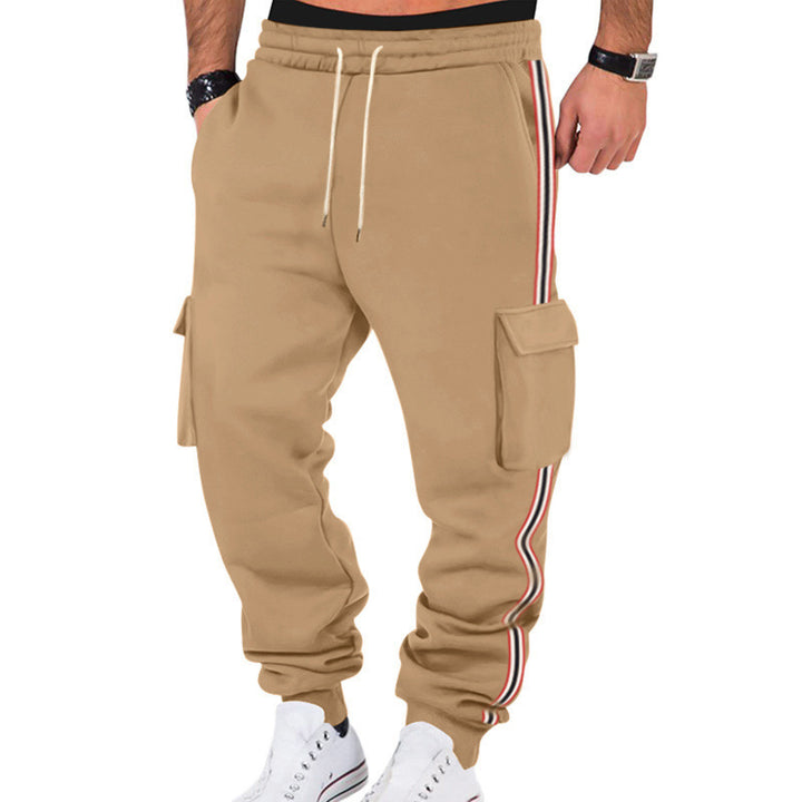 Men's casual cargo jogging pants with drawstring and flap pockets Mune Fashion