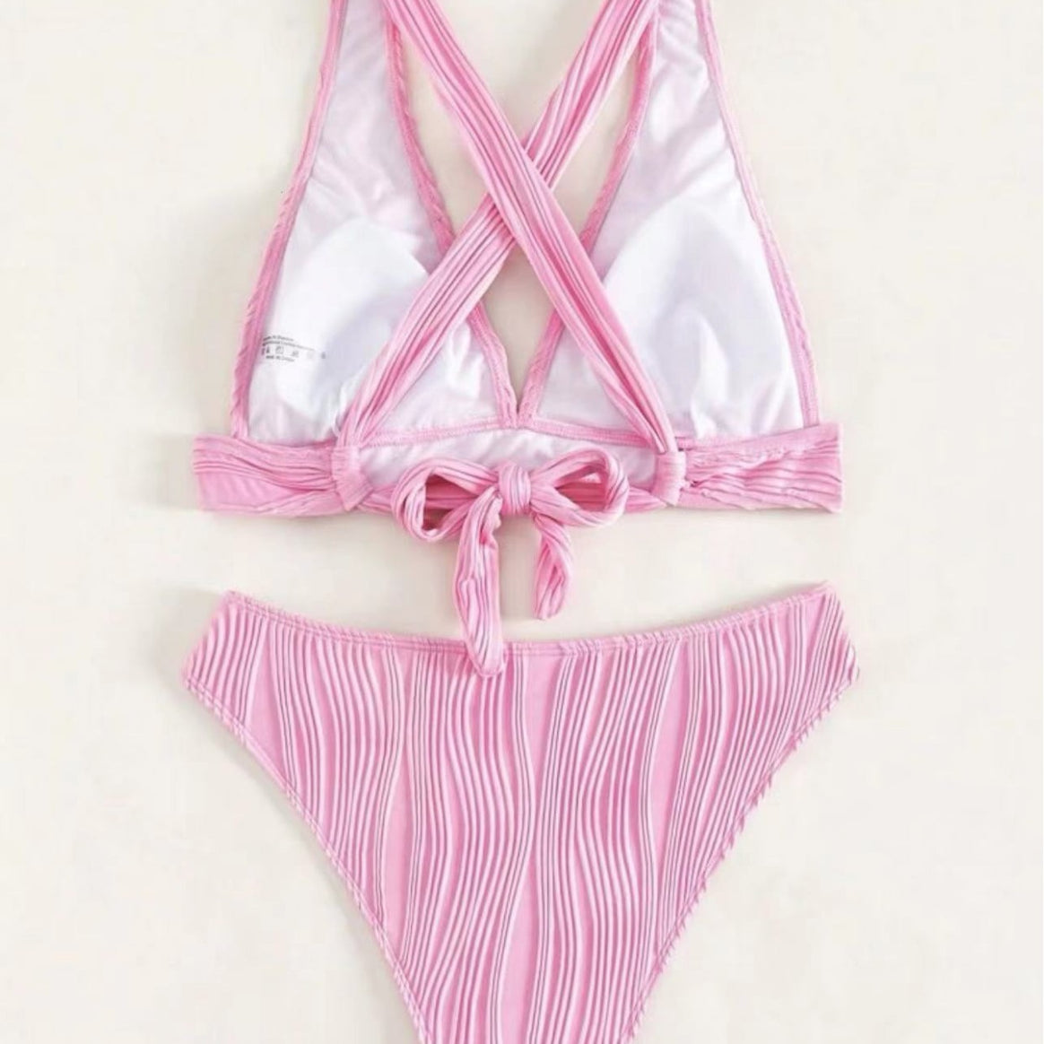 Women's Bikini Set with Modern Wrap Design and Tasteful Ribbed Details Mune Fashion