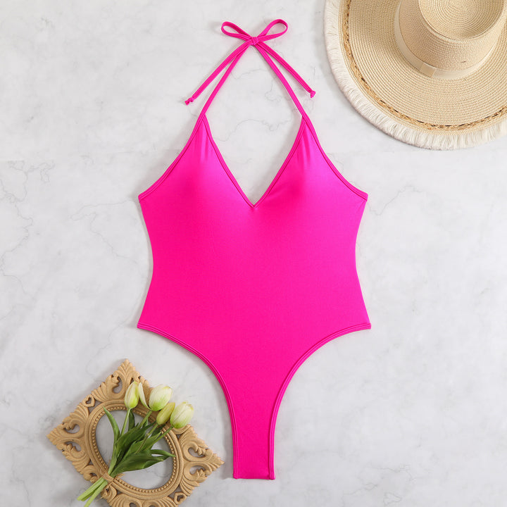 Ladies Halter One-Piece Swimsuit Mune Fashion