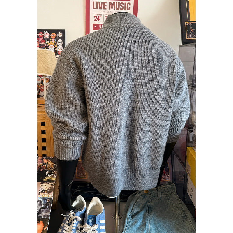 Men's Cozy Stand Collar Sweater Mune Fashion