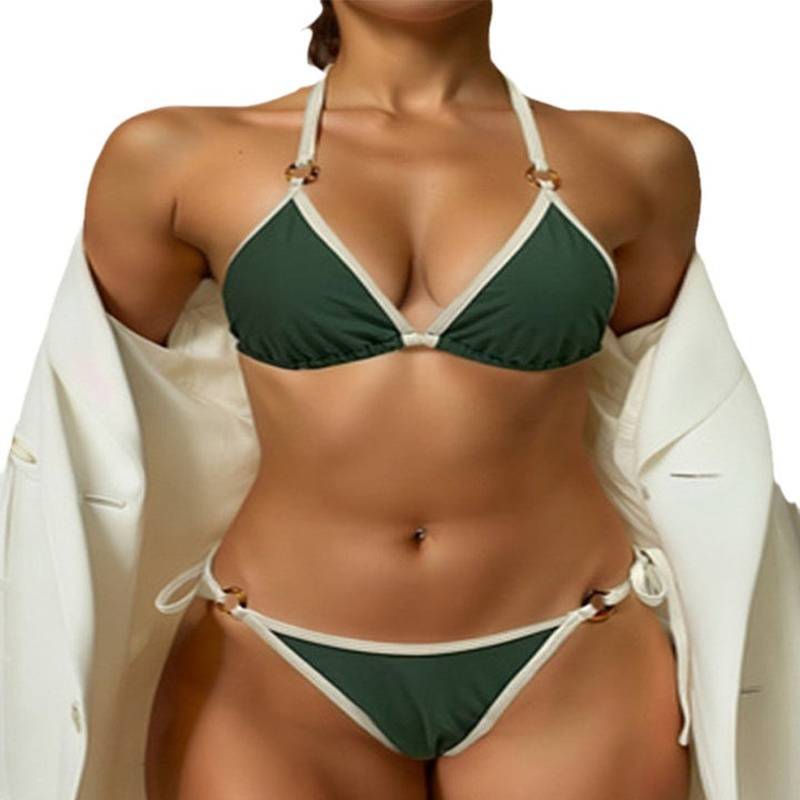 Women's triangle bikini with elegant gold accents Mune Fashion