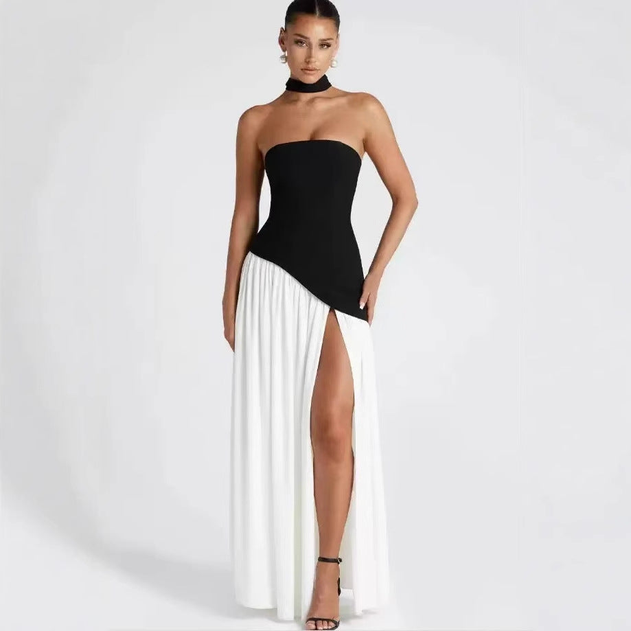 Women's maxi dress with fitted top and flared skirt Mune Fashion