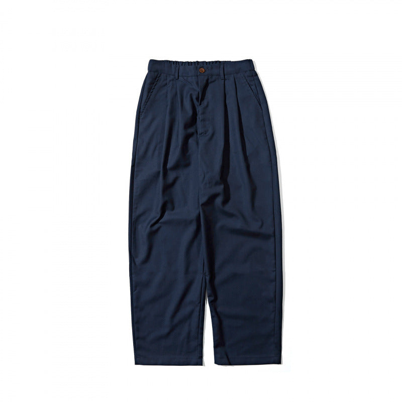 Women Wide Highwaist Pants with Pleats, Cropped Hem and Tapered Cut Mune Fashion